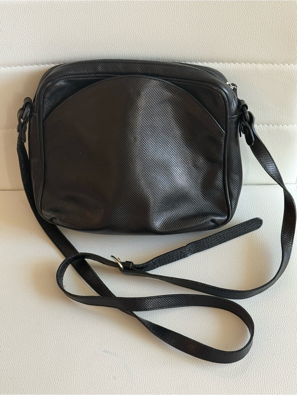 Bottega Veneta Vintage Black Marco Polo Leather Crossbody